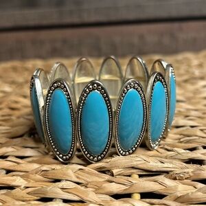 Turquoise Stone Stretch Bracelet
